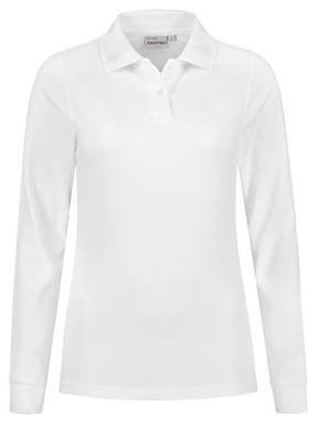 Santino Poloshirt met lange mouw Matt Ladies - White