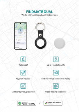 Findmate Dual RCS gerecycled plastic item finder IPX5