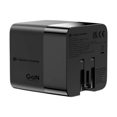 Urban Vitamin Mendocino 65W GaN lader, uittrekbare kabel