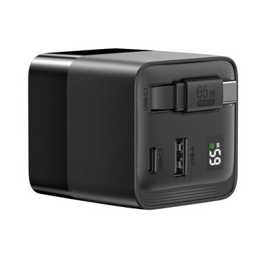 Urban Vitamin Mendocino 65W GaN lader, uittrekbare kabel
