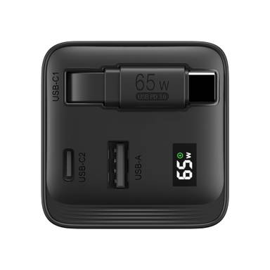 Urban Vitamin Mendocino 65W GaN lader, uittrekbare kabel