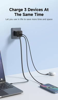Urban Vitamin Mendocino 65W GaN lader, uittrekbare kabel