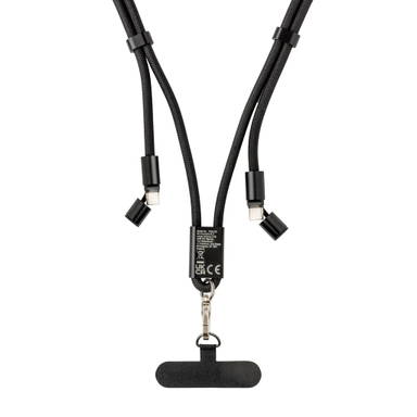 LoopAmp RCS rPET verstelbaar telefoonkoord met 60W kabel