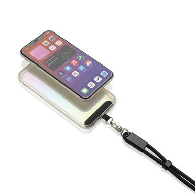 LoopAmp RCS rPET verstelbare telefoonarmband 60W kabel