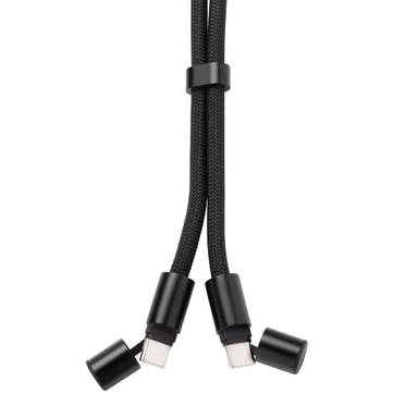 LoopAmp RCS rPET verstelbare telefoonarmband 60W kabel