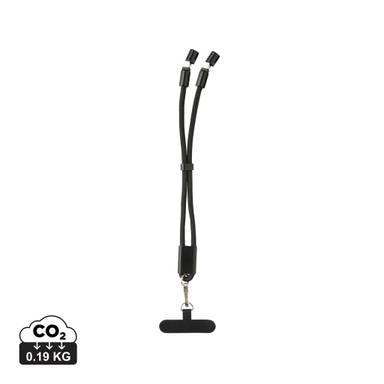 LoopAmp RCS rPET verstelbare telefoonarmband 60W kabel