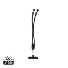 LoopAmp RCS rPET verstelbare telefoonarmband 60W kabel
