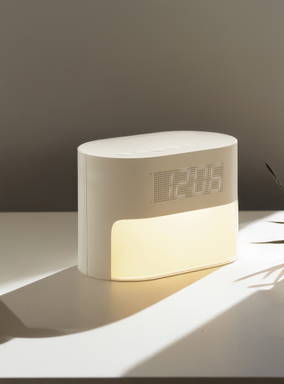 LumaRise RCS gerecycled plastic wekker met witte ruis