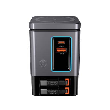 Urban Vitamin Sacramento 105W GaN lader, uittrekbare kabels