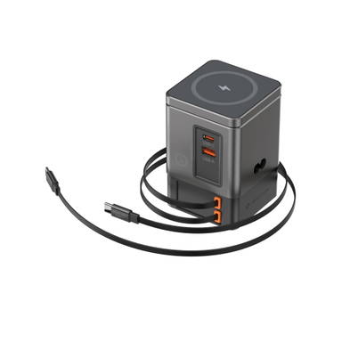 Urban Vitamin Sacramento 105W GaN lader, uittrekbare kabels