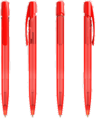 BIC Media Clic balpen - Frosted Rood
