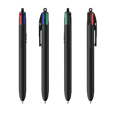 BIC 4 kleuren balpen - Zwart