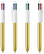 BIC 4 Colours Shine ballpoint pen - White/Gold