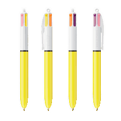 BIC 4 kleuren balpen Sun met lanyard