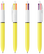 BIC 4 kleuren balpen Sun met lanyard - Wit/Geel