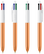 BIC 4 kleuren balpen Shine met lanyard - Wit - roségoud
