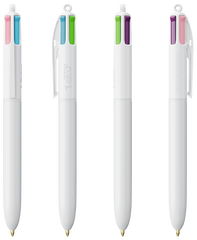 BIC 4 kleuren balpen Fashion met lanyard