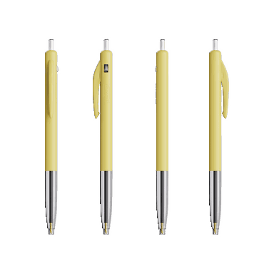 BIC M10 Clic balpen - Pastel Geel