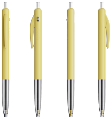 BIC M10 Clic balpen - Pastel Geel