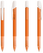 BIC Media Clic grip balpen - Frosted Oranje/Frosted Wit