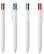 BIC 4 kleuren balpen met lanyard - Wit