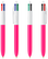 BIC 4 kleuren balpen met lanyard - Wit - roze
