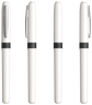 White - Chrome - Blue Ink