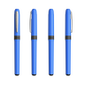 Hellblau - Chrom - Schwarze Tinte