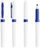 Weiß/blau