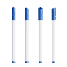 Weiß / Blau / Blaue Tinte