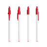 Weiß / Rot / Schwarze Tinte