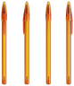 Doorzichtig Oranje / Doorzichtig Oranje / Blauwe Inkt