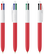 BIC 4 kleuren balpen Soft - Wit - rood zacht