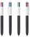 Stylo bille BIC 4 Colours Wood Style - Blanc - bois noir