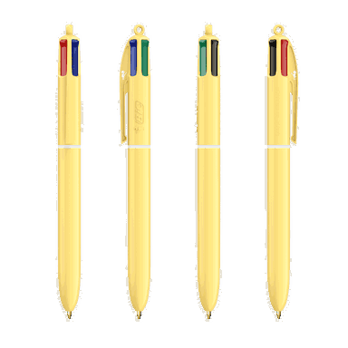 Bic 4 couleurs pastel - Jaune Pastel