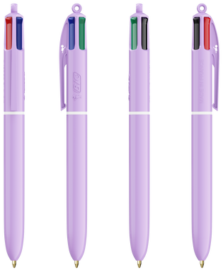 BIC 4 Colours Ballpoint Pen Pastel - Pastel Purple