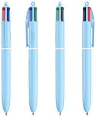 BIC 4 kleuren balpen Pastel met lanyard