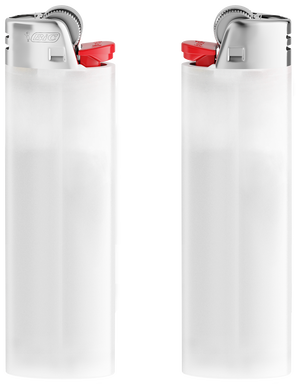 Accendino BIC J26 maxi - Porta bianco trasparente