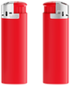 Porte-stylo rouge, base rouge, bouton-poussoir rouge, capuchon chromé