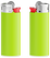 BIC J25 aansteker mini - Appel groene houder / witte basis / rood drukknopje / chroomkap