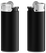 BIC J25 aansteker mini - Zwarte houder, basis, drukknopje / chroomkap