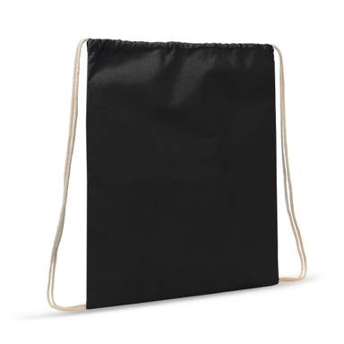 Rugzak katoen color OEKO-TEX® 140g/m² 35x45cm - Zwart