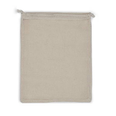 Herbruikbaar groente en fruit zakje OEKO-TEX® katoen ecru 25x30cm - Ecru