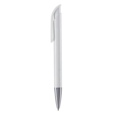 Toppoint Atlas hardcolour metal tip ballpoint pen - White