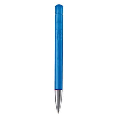 Stylo bille Toppoint Atlas transparent pointe métallique - Transparent / Bleu