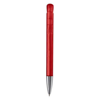 Stylo bille Toppoint Atlas transparent pointe métallique - Transparent / Rouge