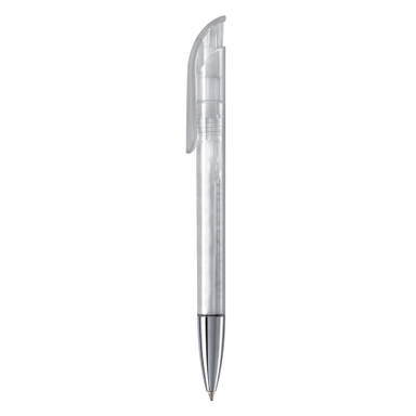 Stylo bille Toppoint Atlas transparent pointe métallique - Transparent / Blanc