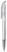 Toppoint Atlas transparant metal tip balpen - Transparant / Wit