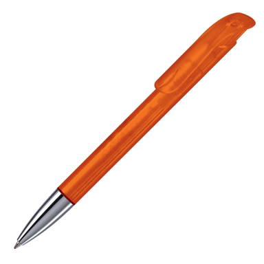 Stylo bille Toppoint Atlas transparent pointe métallique - Transparent / Orange