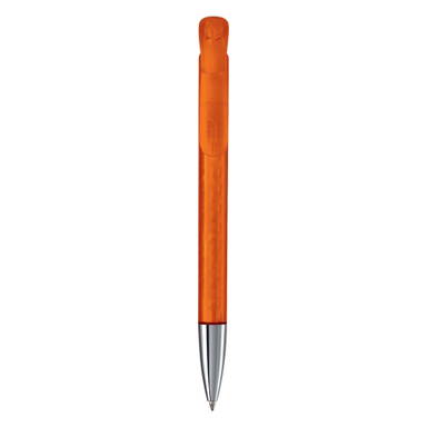 Stylo bille Toppoint Atlas transparent pointe métallique - Transparent / Orange
